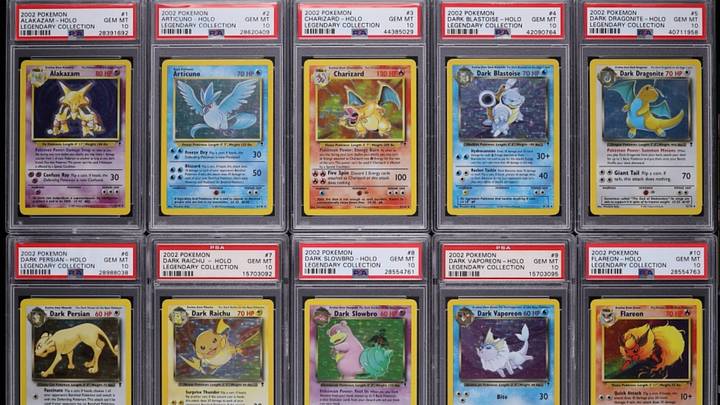 A 19-card lot of 2002 Pokémon Legendary Collection holos, all graded PSA 10, sold for $960,000. A 19-card lot of 2002 Pokémon Legendary Collection holos, all graded PSA 10, sold for $960,000.