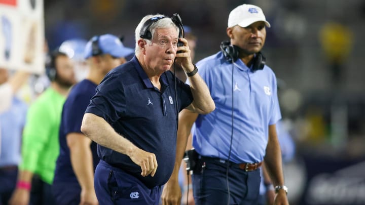 UNC football head coach Mack Brown