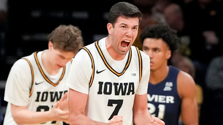 Iowa Hawkeyes forward Alvaro Folgueiras (7) Iowa Hawkeyes forward Alvaro Folgueiras (7)