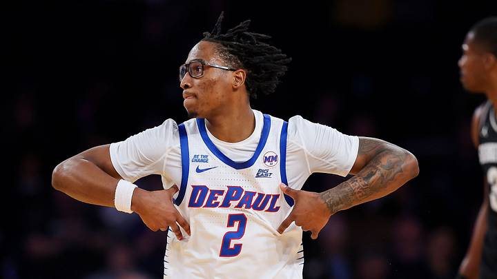 DePaul’s Layden Blocker was one of the key returners to a Blue Demons team that is projected in the preseason to be right on the NCAA tournament bubbble. DePaul’s Layden Blocker was one of the key returners to a Blue Demons team that is projected in the preseason to be right on the NCAA tournament bubbble.