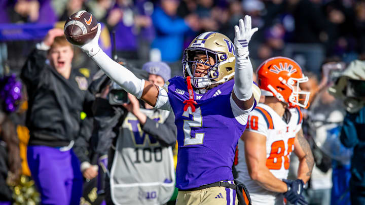 Rahshawn Clarks celebrates his first Husky interception. Rahshawn Clarks celebrates his first Husky interception.