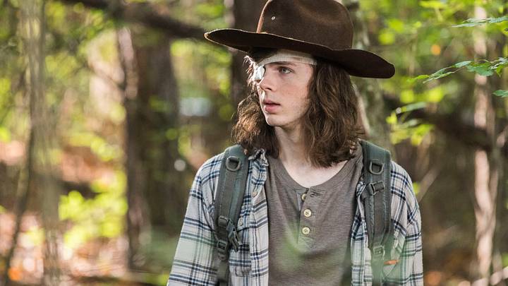 Chandler Riggs as Carl Grimes – The Walking Dead _ Season 8, Episode 6 – Photo Credit: Jackson Lee Davis/AMC