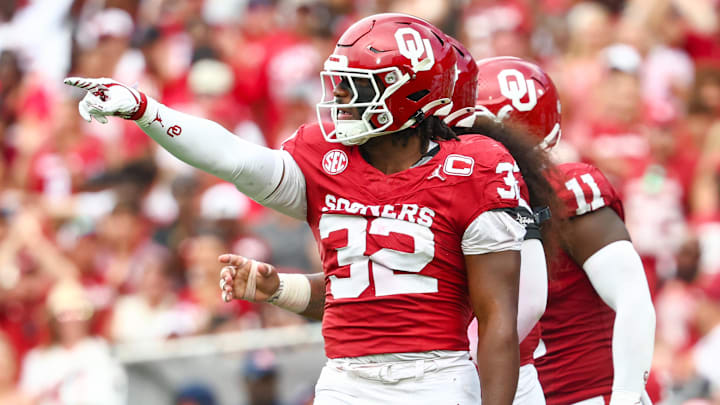 After missing the first half due a targeting ejection a week earlier, R Mason Thomas had two of Oklahoma's nine sacks in the Sooners' 24-17 win over Auburn on Saturday. OU's defensive performance showed the Sooners can contend for a College Football Playoff berth.