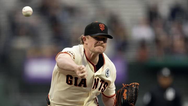 Jun 8, 2026; San Francisco, California, USA; San Francisco Giants starting pitcher Logan Webb (62) delivers a pitch against the Washington Nationals during the first inning at Oracle Park. Mandatory Credit: D. Ross Cameron-Imagn Images