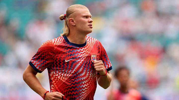 July 11, 2026; Miami Gardens, Florida, U.S.; Norway's Erling Haaland during the warm up before the match. 