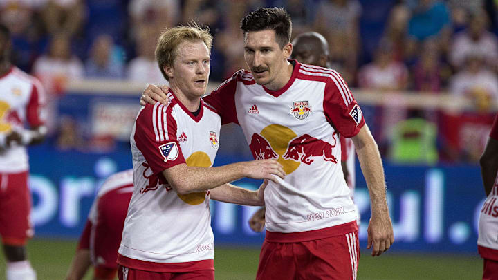 Now-retired MLS midfielders Dax McCarty, left, and Sacha Kljestan signed to play for amateur side Des Moines Menace in Wednesday's U.S. Open Cup first-round slate.;