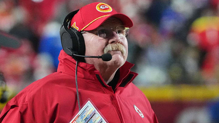 Kansas City Chiefs head coach Andy Reid during the second half against the Buffalo Bills in the AFC Championship game.