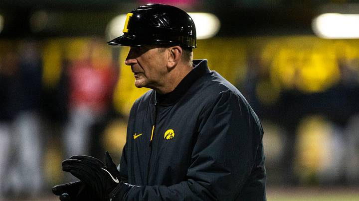 Iowa head coach Rick Heller claps during a NCAA non conference baseball game on Sunday, March 17, 2019, at Duane Banks Field in Iowa City, Iowa.
190317 Bsb Csun 033 Jpg Iowa head coach Rick Heller claps during a NCAA non conference baseball game on Sunday, March 17, 2019, at Duane Banks Field in Iowa City, Iowa.
190317 Bsb Csun 033 Jpg