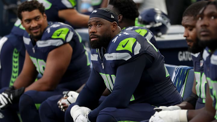 George Fant with the Seattle Seahawks