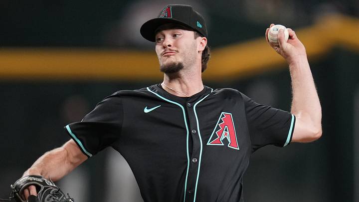 Arizona Diamondbacks left-hander Blake Walston (48) pitches against the San Francisco Giants at Chase Field in Phoenix on Sept. 23, 2024.