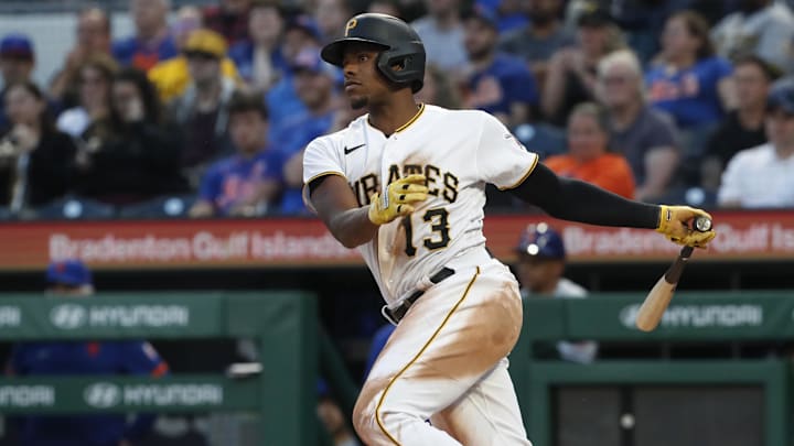 Jun 9, 2023; Pittsburgh, Pennsylvania, USA;  Pittsburgh Pirates third baseman Ke'Bryan Hayes (13)
