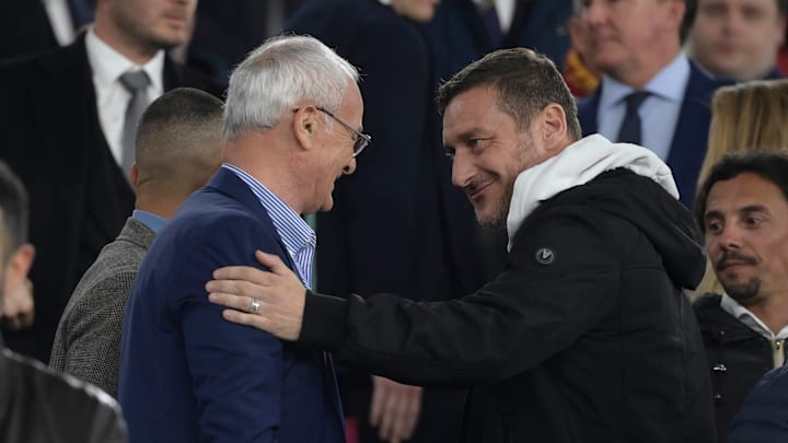 Claudio Ranieri e Francesco Totti