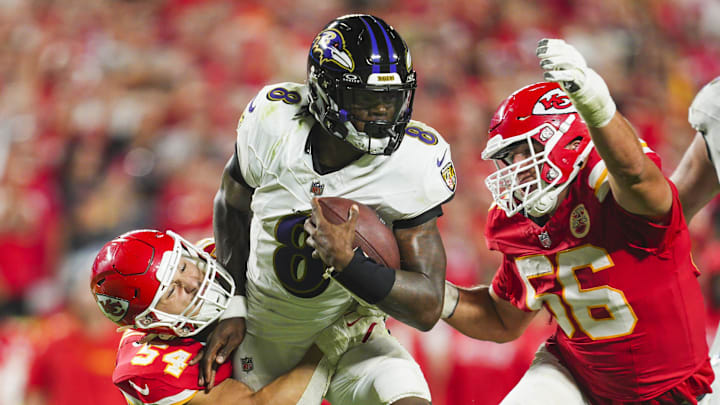 The Ravens are road favorites against the Chiefs in NFL Week 4 action.