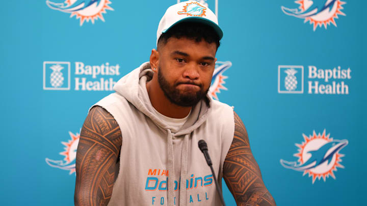 Dolphins Quarterback Tua Tagovailoa Addresses the Media
