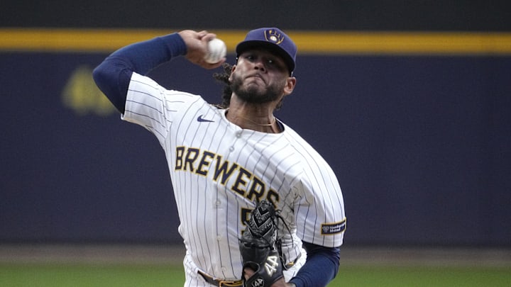 Milwaukee Brewers pitcher Freddy Peralta is a great prop target on Monday.