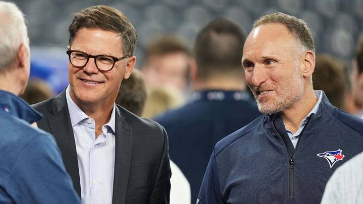 Toronto Blue Jays GM Ross Atkins and Toronto Blue Jays President Mark Shapiro. Credit: Nick Turchiaro-USA TODAY Sports Toronto Blue Jays GM Ross Atkins and Toronto Blue Jays President Mark Shapiro. Credit: Nick Turchiaro-USA TODAY Sports