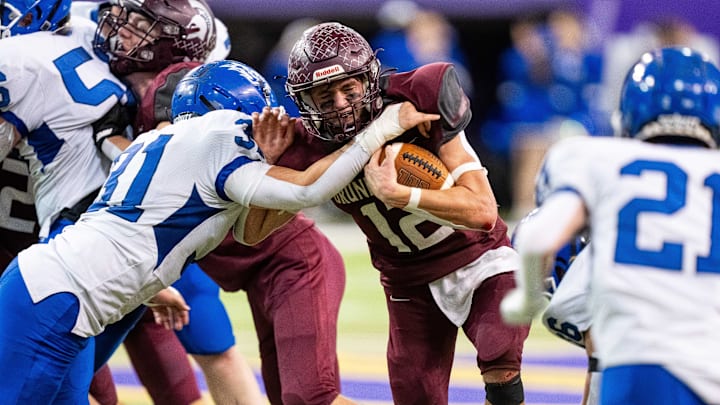 Judd Jirovsky returns for Grundy Center, who have won three straight state football titles.