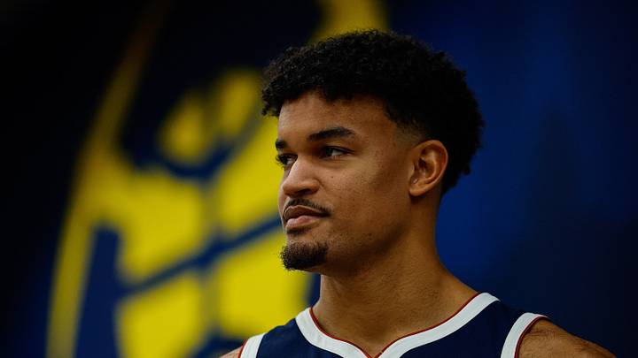 Sep 28, 2026; Denver, CO, USA; Denver Nuggets forward Spencer Jones (21) during media day at Ball Arena. Mandatory Credit: Isaiah J. Downing-Imagn Images Sep 28, 2026; Denver, CO, USA; Denver Nuggets forward Spencer Jones (21) during media day at Ball Arena. Mandatory Credit: Isaiah J. Downing-Imagn Images