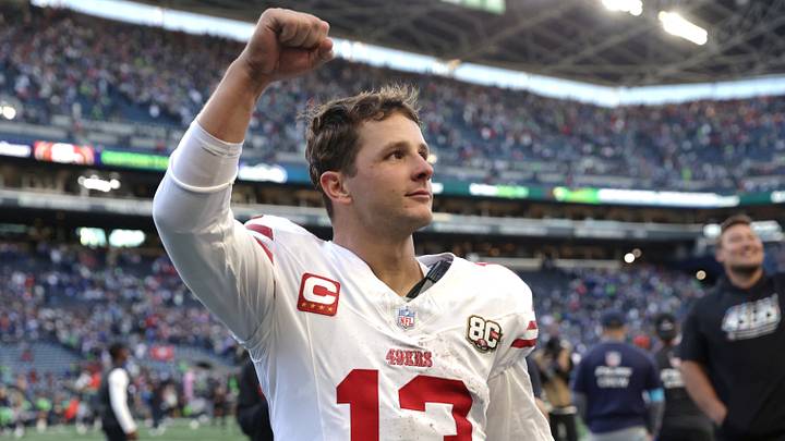 San Francisco 49ers quarterback Brock Purdy leads the league with 13 touchdown passes on the season.