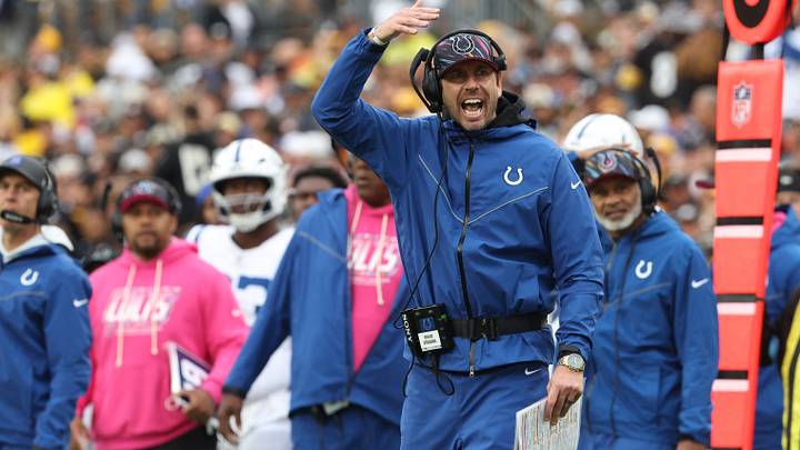 Oct 11, 2026; Pittsburgh, Pennsylvania, USA; Indianapolis Colts head coach Shane Steichen reacts in the first half against the Pittsburgh Steelers at Acrisure Stadium. Mandatory Credit: Charles LeClaire-Imagn Images Oct 11, 2026; Pittsburgh, Pennsylvania, USA; Indianapolis Colts head coach Shane Steichen reacts in the first half against the Pittsburgh Steelers at Acrisure Stadium. Mandatory Credit: Charles LeClaire-Imagn Images