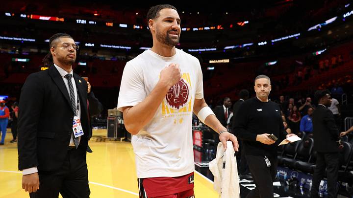 Miami Heat guard Klay Thompson (11) reacts (Mandatory Credit: Isabella Frias-Imagn Images) Miami Heat guard Klay Thompson (11) reacts (Mandatory Credit: Isabella Frias-Imagn Images)