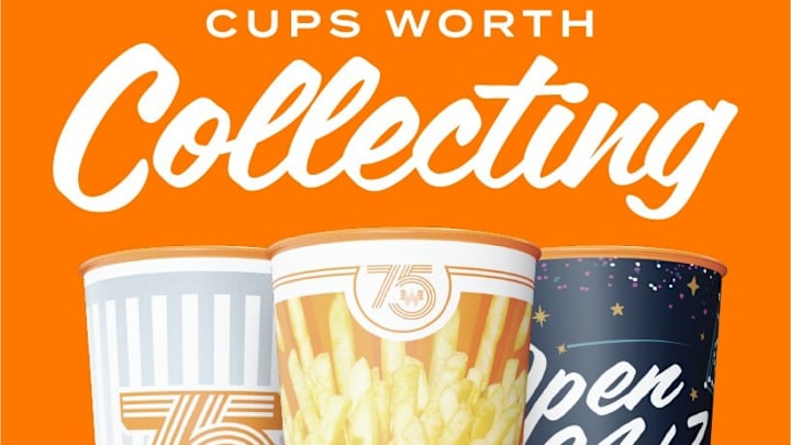 Three collectible Whataburger cups