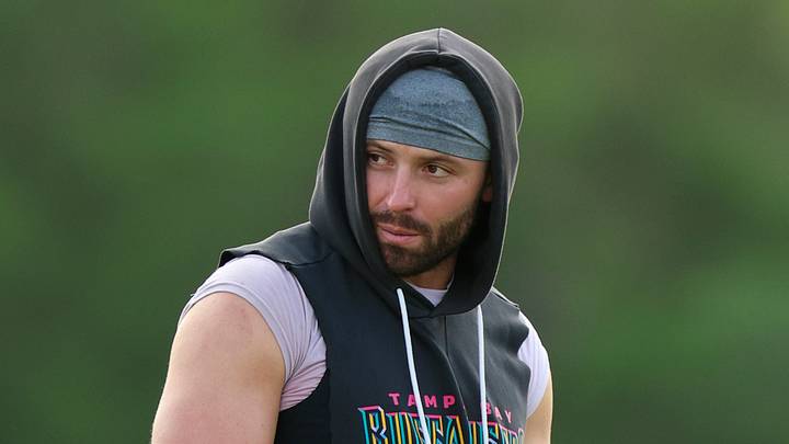 Jul 31, 2026; Tampa, FL, USA; Tampa Bay Buccaneers quarterback Baker Mayfield (6) participates in training camp at AdventHealth Training Center. Mandatory Credit: Nathan Ray Seebeck-Imagn Images Jul 31, 2026; Tampa, FL, USA; Tampa Bay Buccaneers quarterback Baker Mayfield (6) participates in training camp at AdventHealth Training Center. Mandatory Credit: Nathan Ray Seebeck-Imagn Images