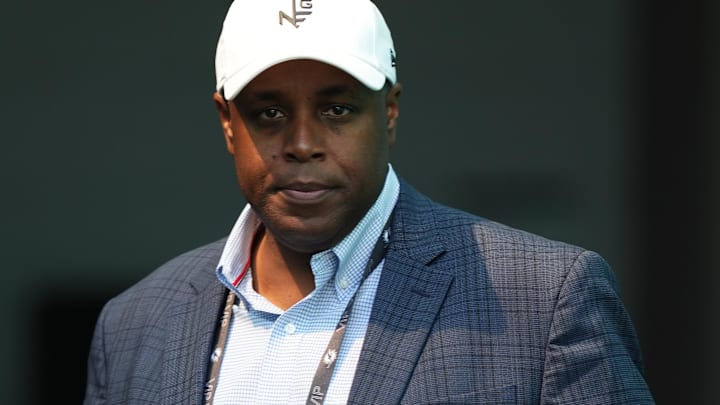 Sep 11, 2022; Miami Gardens, Florida, USA; Miami Dolphins general manager Chris Grier stands in the