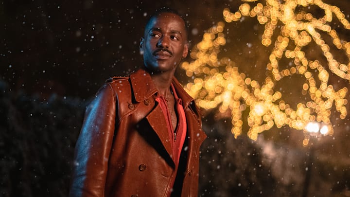 The Doctor ((Ncuti Gatwa) in the Doctor Who Christmas Special 2023.
