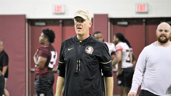 FSU tight ends coach Chris Thomsen at a Tour of Duty conditioning workout on Feb. 13, 2020.

Img