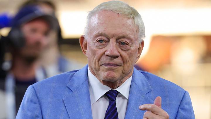 Dallas Cowboys owner Jerry Jones before the game against the Tampa Bay Buccaneers at AT&T Stadium. Mandatory Credit: Kevin Jairaj-Imagn Images Dallas Cowboys owner Jerry Jones before the game against the Tampa Bay Buccaneers at AT&T Stadium. Mandatory Credit: Kevin Jairaj-Imagn Images