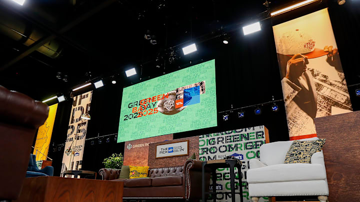 The green room is seen during the 2025 NFL Draft media day preview on Wednesday, April 23, 2025, at the Resch Center in Ashwaubenon, WI. The green room is seen during the 2025 NFL Draft media day preview on Wednesday, April 23, 2025, at the Resch Center in Ashwaubenon, WI.