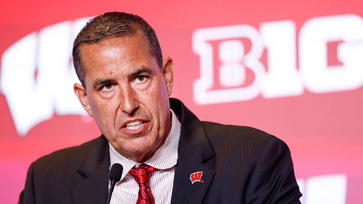 Wisconsin Football head coach Luke Fickell Wisconsin Football head coach Luke Fickell