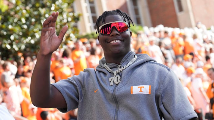 5-star Tennessee football commit David Sanders Jr. during the Vol Walk before a game between Tennessee and Kent State in Neyland Stadium, in Knoxville, Tenn., Saturday, Sept. 14, 2024.