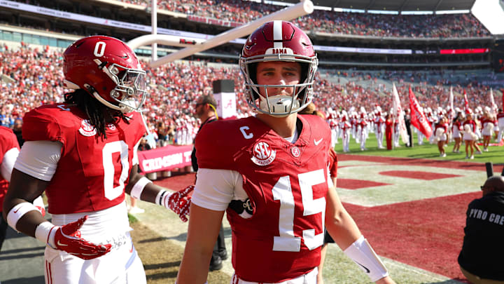 The Alabama Crimson Tide and quarterback Ty Simpson are favored to make the College Football Playoff.