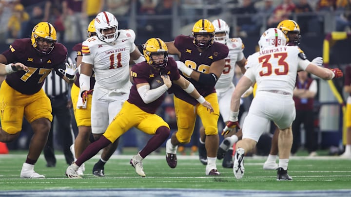 Sam Leavitt led Arizona State past Iowa State and to the Big 12 Conference title Saturday.