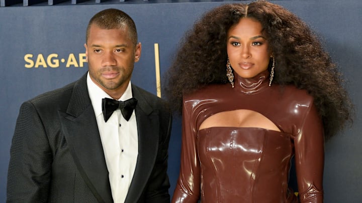 Russell Wilson and Ciara attend the 30th Annual Screen Actors Guild Awards.
