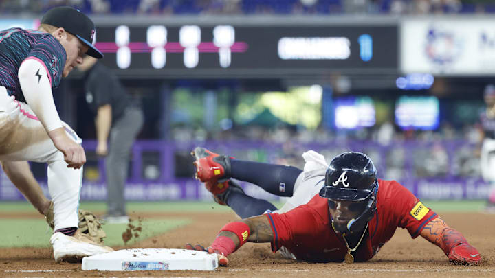 Ronald Acuna Jr. slides in safely