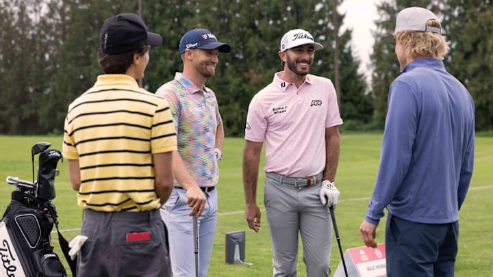  Peter Dager, Wyndham Clark, Max Homa and Owen Wilson in “Stick," premiering June 4 on Apple TV+.