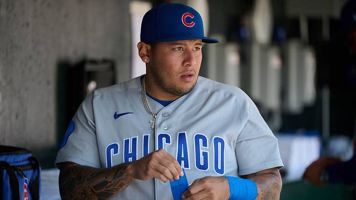 Jun 14, 2026; San Francisco, California, USA; Chicago Cubs designated hitter Moises Ballesteros (25) looks on in the dugout before a game against the San Francisco Giants at Oracle Park. Mandatory Credit: Robert Edwards-Imagn Images Jun 14, 2026; San Francisco, California, USA; Chicago Cubs designated hitter Moises Ballesteros (25) looks on in the dugout before a game against the San Francisco Giants at Oracle Park. Mandatory Credit: Robert Edwards-Imagn Images