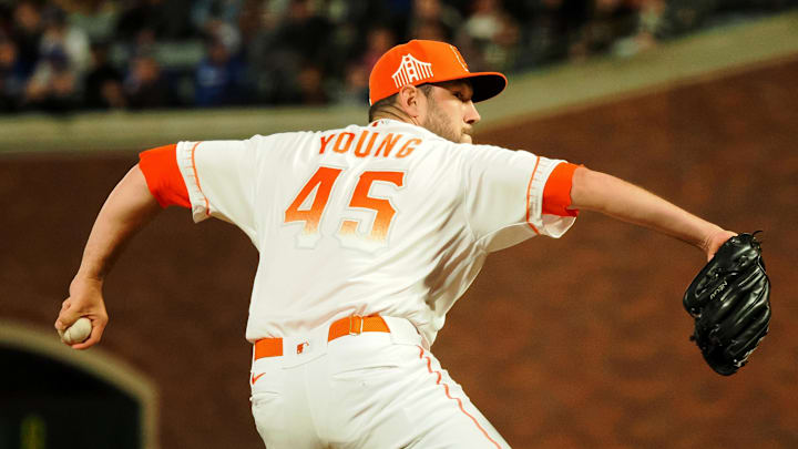 San Francisco Giants relief pitcher Alex Young.