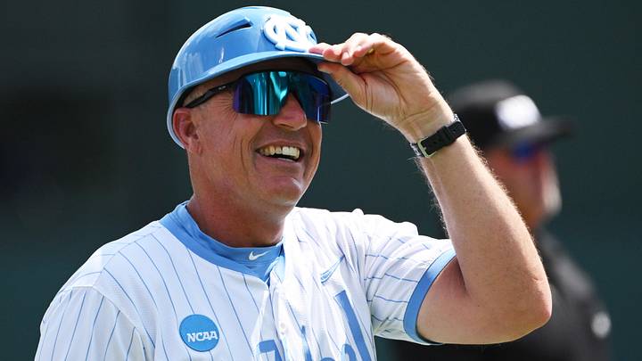 Jun 7, 2026; Chapel Hill, NC, USA;  North Carolina Tar Heels head coach Scott Forbes at Boshamer Stadium. Mandatory Credit: Zachary Taft-Imagn Images