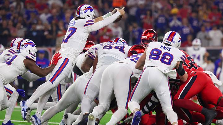 Josh Allen and the Bills are slight favorites against the Texans in Week 1 of the 2026 NFL season. Josh Allen and the Bills are slight favorites against the Texans in Week 1 of the 2026 NFL season.