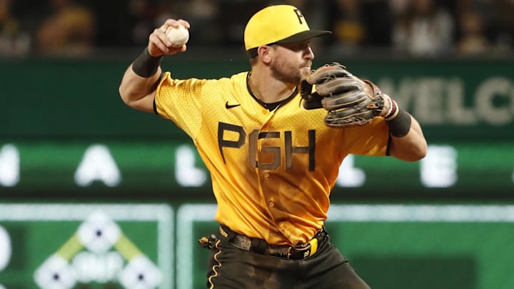 Sep 29, 2023; Pittsburgh, Pennsylvania, USA;  Pittsburgh Pirates second baseman Jared Triolo (19)