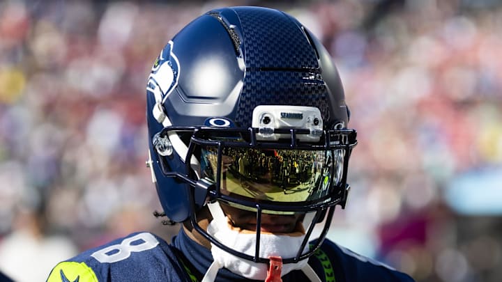 Seattle Seahawks safety Coby Bryant (8) against the New England Patriots