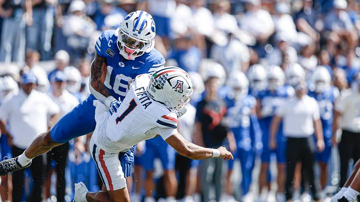 BYU linebacker Isaiah Glasker against Arizona