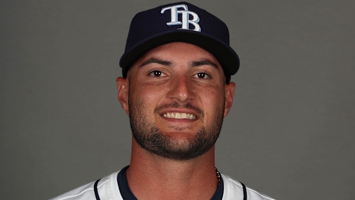 Feb 19, 2026; PortCharlotte, FL, USA; Tampa Bay Rays pitcher Shane McClanahan (18) poses for a photo during media day. Feb 19, 2026; PortCharlotte, FL, USA; Tampa Bay Rays pitcher Shane McClanahan (18) poses for a photo during media day.