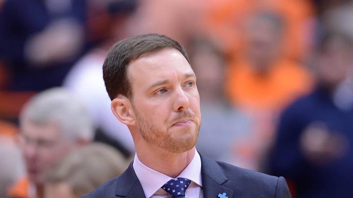 Feb 20, 2016; Syracuse, NY, USA; Syracuse Orange assistant coach Gerry McNamara prior to a game against the Pittsburgh Panthers at the Carrier Dome. Mandatory Credit: Mark Konezny-Imagn Images Feb 20, 2016; Syracuse, NY, USA; Syracuse Orange assistant coach Gerry McNamara prior to a game against the Pittsburgh Panthers at the Carrier Dome. Mandatory Credit: Mark Konezny-Imagn Images