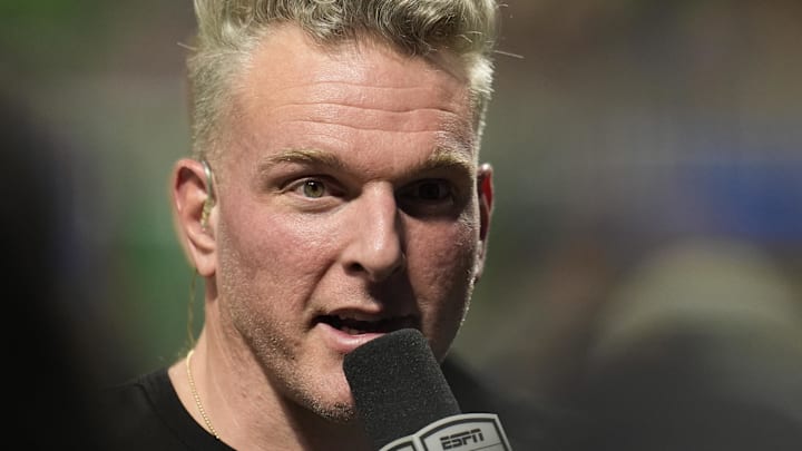 ESPN analyst Pat McAfee during a broadcast.