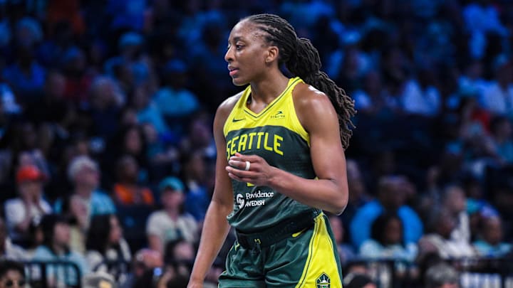 Seattle Storm forward Nneka Ogwumike (3) during the second half of a game against the New York Liberty at Barclays Center